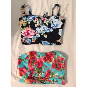 Two Casual Floral Bandeaus